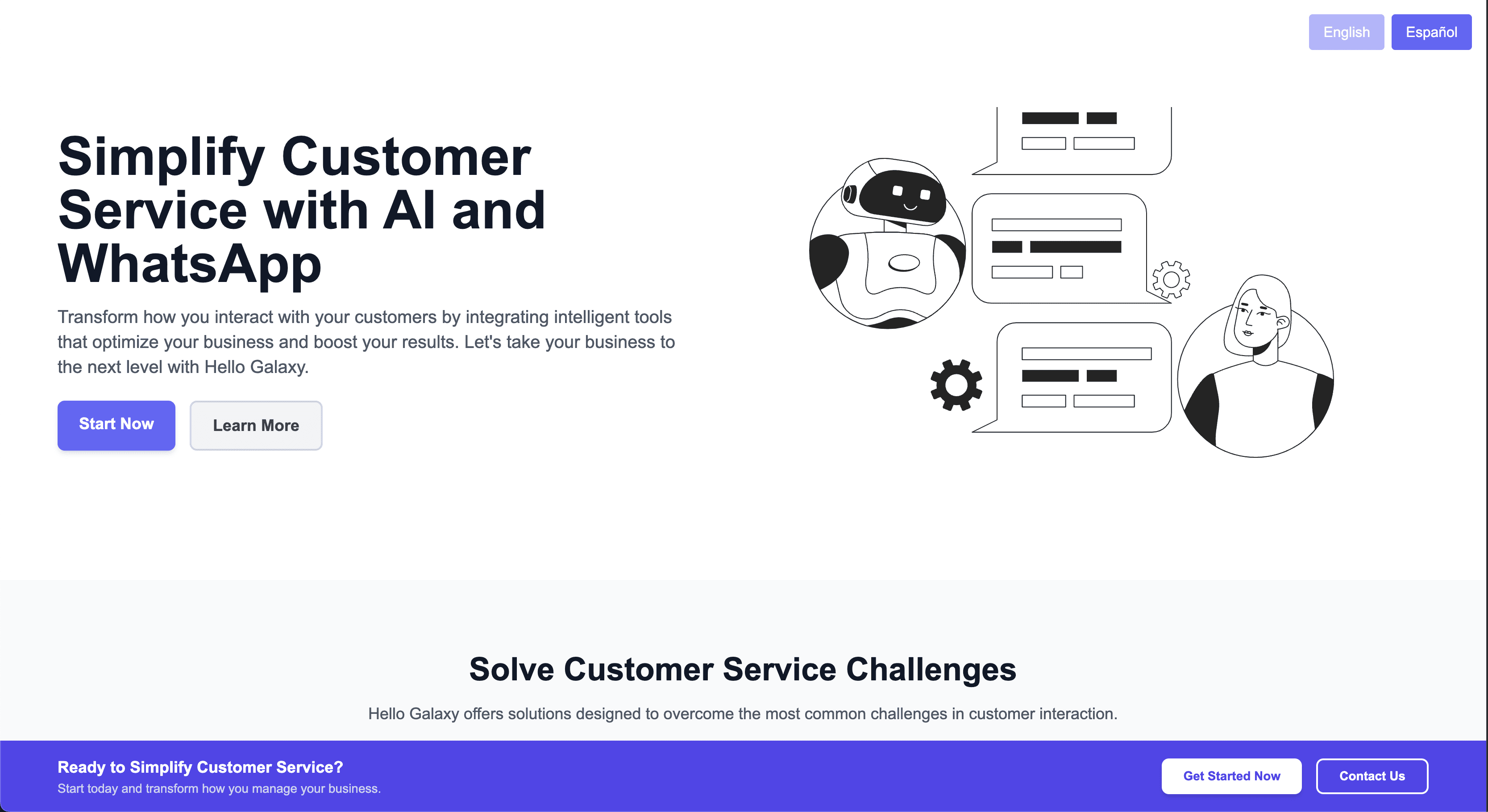 Screenshot of the AI chatbot interface